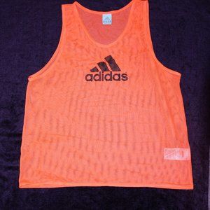 2 Orange Safety Mesh Tank Tops - Adidas 1L 1M Mens